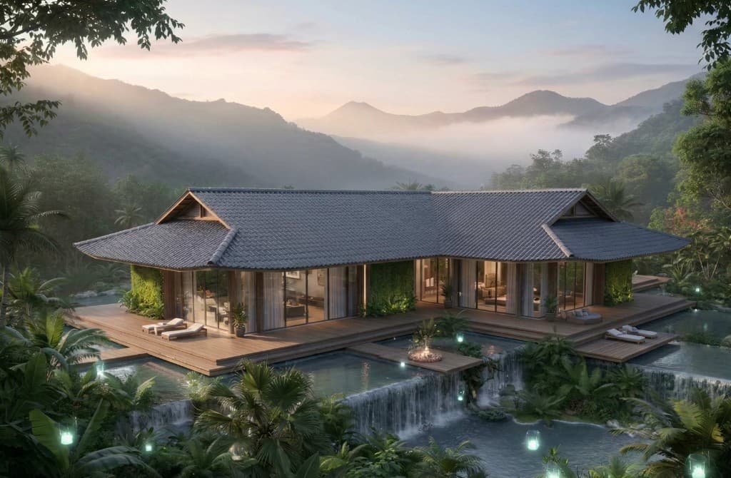 Modern villa featuring TANGROOF ASA synthetic resin tiles